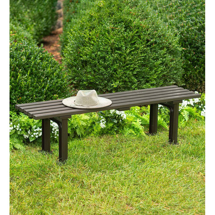 Plow & Hearth CommercialGrade Weatherproof Backless Plastic Garden